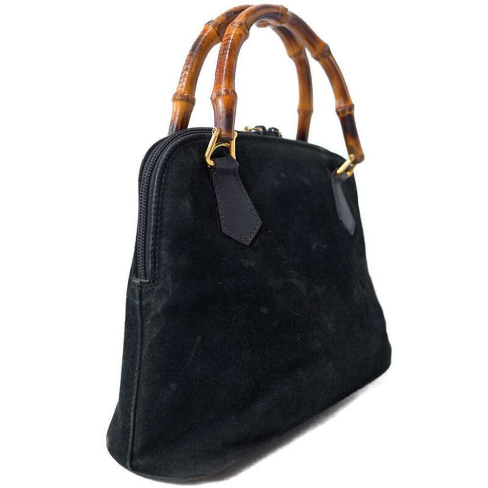 Gucci Bag Leather Top Handbag Handle Shoulder Bamboo